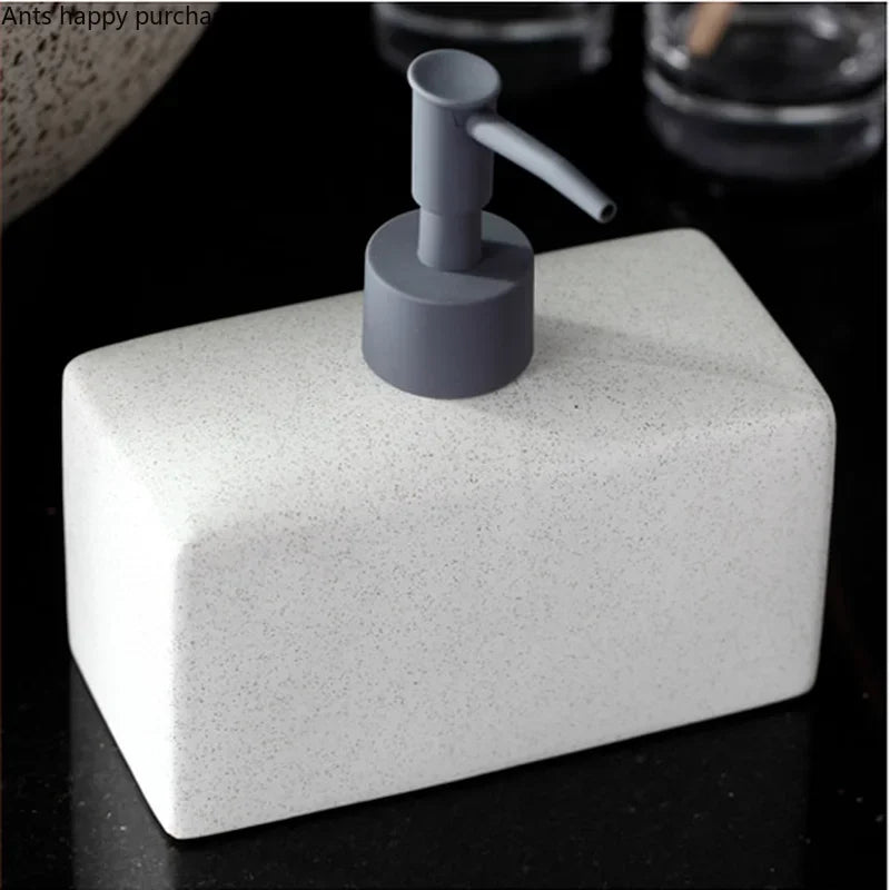 Axya 500ml Ceramic Soap Dispenser Shampoo Shower Gel Bottle Empty Hand Sanitizer Container