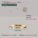 Axyaa Modern Round LED Chandelier Ring Light for Living, Dining, Bedroom, Kitchen