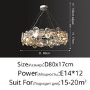 Axyaa Crystal Chandelier: High-end Modern Luxury Lighting for Living Room & Bedroom