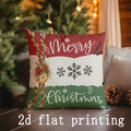 Axyaa Merry Christmas Poinsettia Greeting Pillow Cover for Sofa, Bedroom, Car
