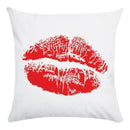 Axyaa Red Lips Pattern Pillowcase — Colorful Home Decor