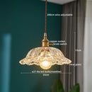Axyaa Copper Glass LED Pendant Chandelier for Home Decor