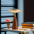 Axyaa Wooden Table Lamp LED Glass Shade for Home, Study, Hotel, Bar - Retro Design