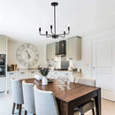 Axyaa Iron Chandelier: Modern Living Room Dining Room Lamp
