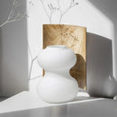 Axyaa Frosted White Gourd Glass Vase - Home Decor & Flower Vase