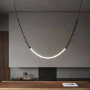 Axyaa Designer Bar Pendant Light for Duplex Penthouse, LED Chandelier for Soft Suspended Ceiling