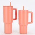 Axyaa Stainless Steel Vacuum Tumbler Mug Handle Straw Lid Cold Hot Drink Travel Car