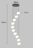 Axyaa Nordic Cream Pebble Chandelier for Dining Room, Staircase & Indoor Lighting