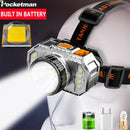 Axya Rechargeable LED Headlamp: Waterproof, Powerful, High Lumen Headlight