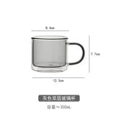 Axyaa Double-Layer Glass Mug with Handle, Heat-Resistant, Kawaii Design