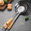 Axyaa Large Colander Skimmer Spoon Strainer Stainless Steel Kitchen Utensil