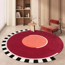 Axyaa Nordic Style Round Bedroom Rug - Soft Fluffy Living Room Carpet