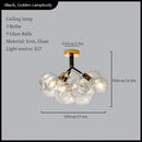 Axyaa Glass Ball Ceiling Chandelier for Modern Room Decor