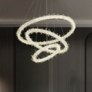Axyaa Crystal Pendant Light: Modern Luxury Chandelier for Dining Room and Living Room