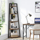 Axyaa Corner Wood Bookshelf Storage Shelves • Tribesigns Bookcase Elegant Rack