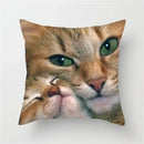 Axyaa Cute Cat Animal Pillowcase for Sofa Decoration in Living Room