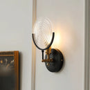 Axyaa Glass Lampshade Wall Sconce Black LED Lighting