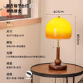 Axyaa Retro Walnut Glass Pomelo Table Lamp LED E27 for Art Decor, Bedroom, Study, Living Room