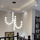 Axyaa LED Pendant Chandeliers Staircase Lighting for Modern Living Room Decor