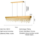Axyaa Modern Crystal Chandelier LED Hanging Lamp for Home Decor