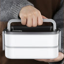Axyaa Stainless Steel Lunch Box Set for Adults & Kids: Microwavable & Portable