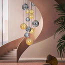 Axyaa Glass Ball Pendant LED Chandelier for Home Decor