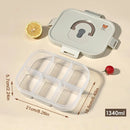 Axyaa Clear Compartment Lunch Box for Kids - Portable Sealed Bento Container