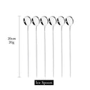 Axyaa Gold Cutlery Set: 6Pcs Long Handle Spoons for Coffee, Tea, Juice, Ice Cream