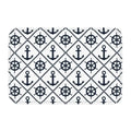Axyaa Nautical Compass Anchor Rudder Printed Small Non-slip Doormat