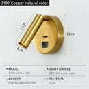 Axyaa LED Wall Lamp with Switch for Bedroom Hotel Decor