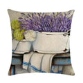 Purple Lavender Floral Pillowcase for Home Decor by Axyaa