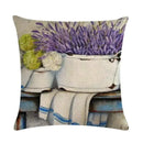 Purple Lavender Floral Pillowcase for Home Decor by Axyaa
