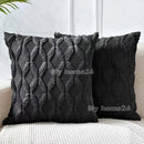 Pink Retro Fluffy Soft Throw Pillowcover 45x45 by Axyaa