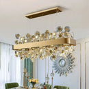 Axyaa Retro Crystal Pendant Light - Elegant and Stylish Stainless Steel Lamp