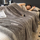 Axyaa Thicken Velvet Blanket - Soft, Warm Coral Fleece Quilt for Autumn/Winter