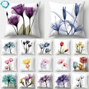 Axyaa Watercolor Flower Pattern Decorative Cushion Cover Sofa Pillowcase