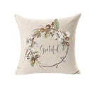 Axyaa Thanksgiving Pumpkin Truck Linen Cushion Cover 45x45cm