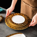 Axyaa Ceramic Steak Wedding Set - Round Plate, Soup Bowl, Rectangular Tableware