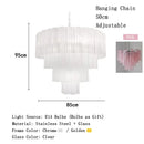 Axyaa Glass Chandelier Light: Elegant French Home Decor for Living Room, Bedroom, Hotel, Staircase.