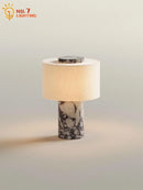 Axyaa Marble Table Lamp with USB Charging, Touch Switch LED Desk Light for Bedroom