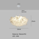 Axyaa White Flower LED Ceiling Light with Remote Control Dimming