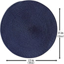 Axyaa Round Braided Placemats Set - Non-Slip Dining Table Mats & Coasters