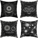 Axyaa Sun Moon Bohemian Sofa Pillowcase - 45x45 Linen Decorative Cover