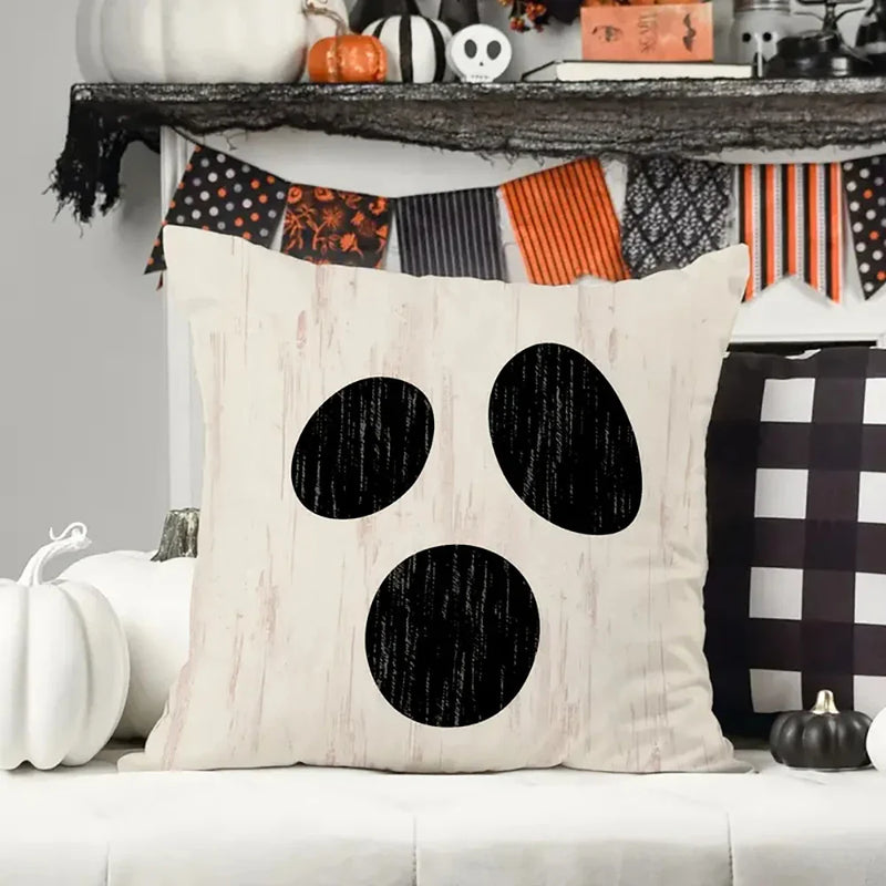 Halloween Expressions Pillow Cover for Party Decoration by Axyaa