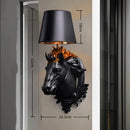 Axyaa Horsehead Wall Lamp - Nordic Creative Animal Decor Lighting