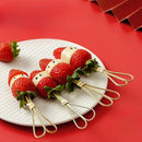 Axyaa Bamboo Fruit Stick 100pcs Pack for Dessert Decor - High Temp Disinfection