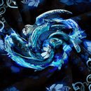 Axyaa Blue Sea Turtle Bohemian Animal Print Throw Blanket - Soft Sofa Couch Bed Decor