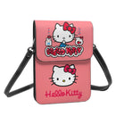 Axyaa Hello Kitty Crossbody Cell Phone Purse: Trendy Leather Card Holder Bag