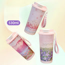 Axyaa Ceramic Inner Liner Tumbler Stainless Steel Cup with Lid & Straw