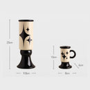 Axyaa Ceramic Vase Handlebar Candle Holder Flower Arrangement Accessories